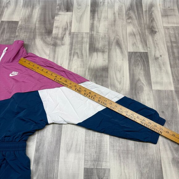 ✅Womens S Nike Icon Clash Track Jacket Windbreaker Colorblock Drawstring Waist - Picture 7 of 13